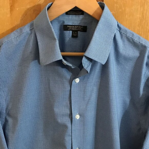 Banana Republic Men’s Slim Fit Shirt – Size L – 100% Cotton – Untucked - Picture 2 of 8